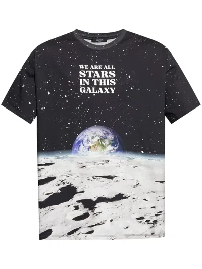 Balmain Galaxy-print T-shirt In Black