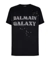 Balmain Embroidered Galaxy Logo T-shirt In Black