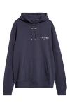 Balmain Gel Logo Hoodie In Navy/multi