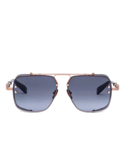 Balmain Sonnenbrille Mit Geometrischem Gestell In Black