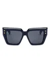 Balmain Geometric-frame Sunglasses In Blue