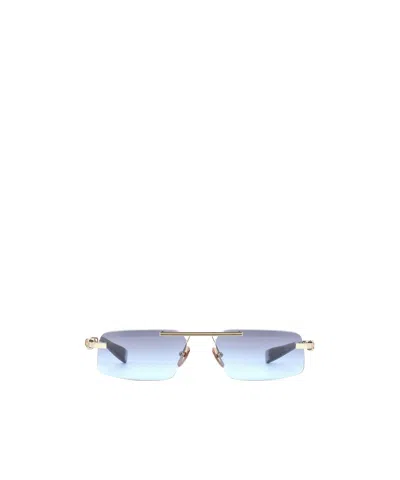 Balmain Geometric-frame Sunglasses In Blue