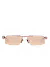 Balmain Geometric-frame Sunglasses In Brown