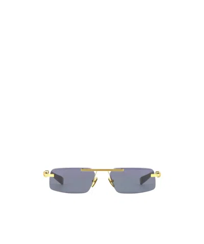 Balmain Geometric-frame Sunglasses In Gold
