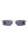Balmain Geometric-frame Sunglasses In Multi