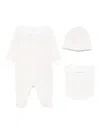 Balmain Geometric-pattern Babygrow (set Of Three) In White