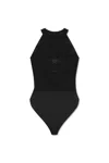 Balmain Geometric-jacquard High-neck Bodysuit In Nero
