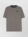 Balmain Geometric Pattern Crew Neck T-shirt In Multi