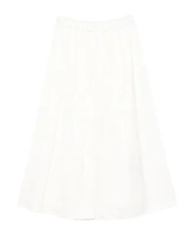 Balmain Geometric Pattern Skirt In White