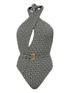 Balmain Geometric-pattern Swimsuit In Multi