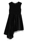 Balmain Geometric-pattern Velvet Dress In Black