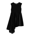 Balmain Geometric-pattern Velvet Dress In Black