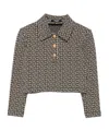 Balmain Geometric-print Buttoned Polo Top In Multi