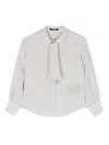 Balmain Geometric-print Crepe Shirt In White