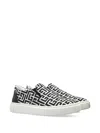 Balmain Geometric-print Sneakers In Multi