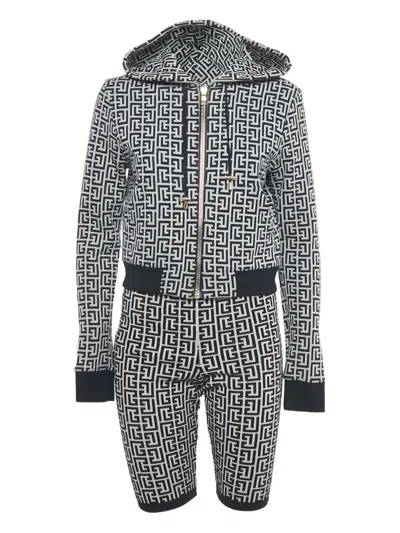 Pre-owned Balmain Geometric Tracksuit In White