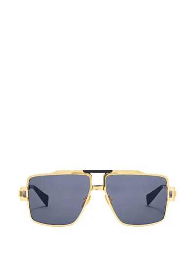 Balmain Geometric-frame Sunglasses In Blue