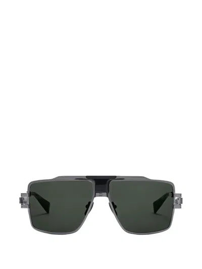 Balmain Geometric-frame Sunglasses In Gray