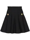 Balmain Sequin-embellished Knitted Mini Skirt In Black