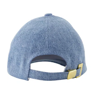 Balmain Gh1xa562dg11-6fc Logo-embroidered Cotton Baseball Cap In Blue