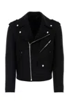 Balmain Wool Felt Biker Jacket In