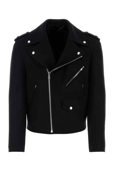 BALMAIN BALMAIN BLACK FELT JACKET
