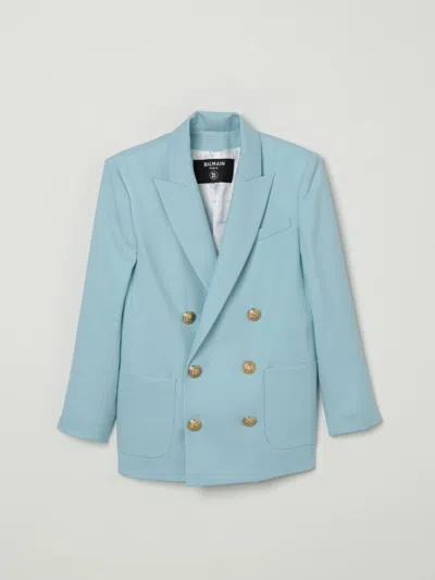 Balmain Kids' Giacca  Bambino Colore Azzurro In Blue