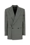 Balmain Wool Blend Blazer Check Buttons Lapels Shoulders In Multi
