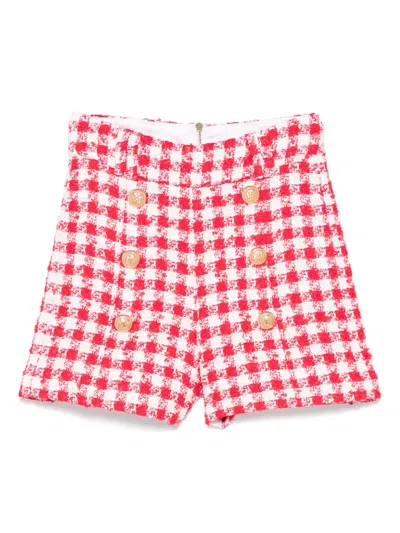 BALMAIN GINGHAM-CHECK SHORTS