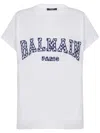 Balmain Gingham Paris T-shirt In White
