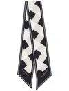 BALMAIN GINGHAM PATTERN SILK BANDANA