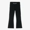Balmain Girls Black Flared Leggings In Black