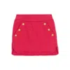BALMAIN BALMAIN GIRLS BUTTON-DETAIL COTTON SKIRT