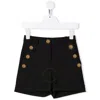 Balmain Girls Decorative-buttons Tailored Shorts In Black