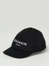 Balmain Logo Embroidered Baseball Cap In Black
