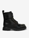 Balmain Stud-embellished Lace-up Boots In Black