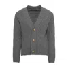Balmain Girls Logo Badge V-neck Cardigan