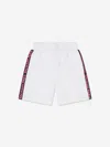 Balmain Logo-print Cotton Shorts In White