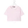 Balmain Teen Logo-print Cotton T-shirt In Pink