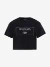 Balmain Girls Logo Print T-shirt In Black
