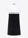 Balmain Girls Logo Tape Colourblock Dress In Multi