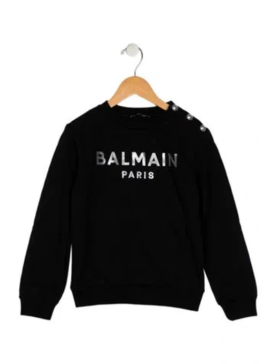 Pre-owned Balmain Kids' Girls' Long Sleeve Top In Black