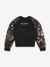 Balmain Sequin-embellished Cotton Sweatshirt In Black