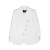 Balmain Girls Single-breasted Long-sleeved Blazer In White