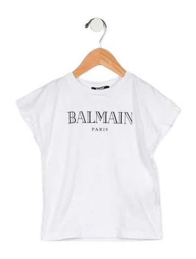 Pre-owned Balmain Babies' Girls' Sleeveless T-shirt In White