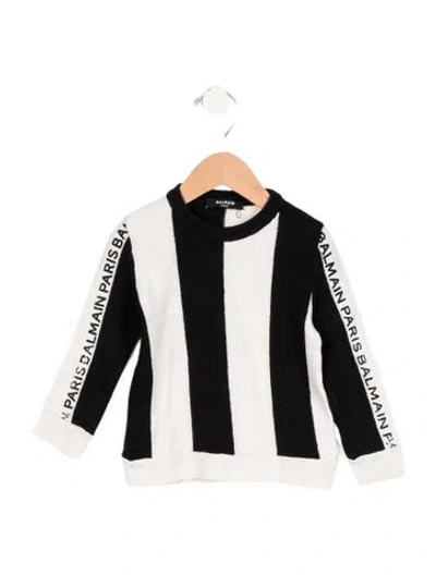 Pre-owned Balmain Babies' Girls' Striped Sweater In Multi