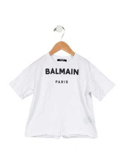 Pre-owned Balmain Babies' Girls' T-shirt In White