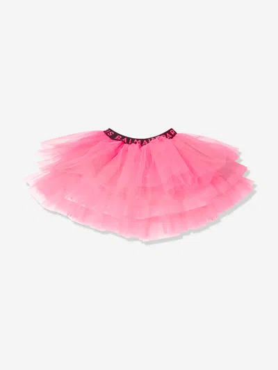 Balmain Kids'  Girls Tulle Skirt In Pink