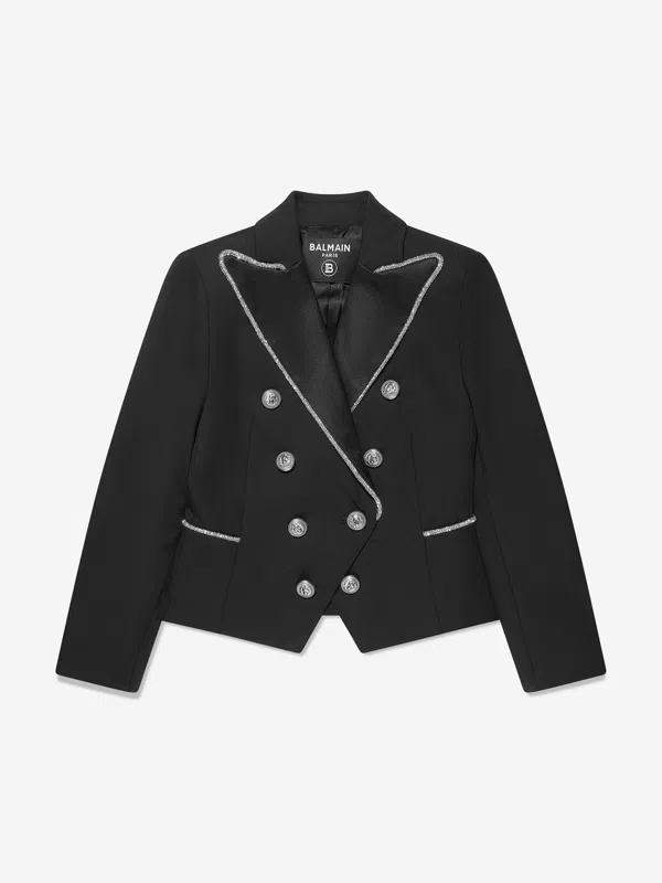 Balmain Kids braid-embroidered jacket - Black