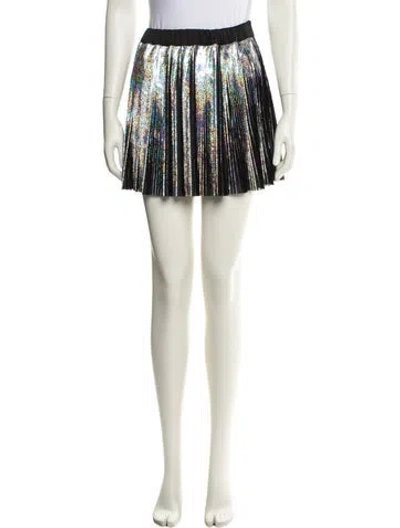Pre-owned Balmain Glitter Accents Mini Skirt In Neutral